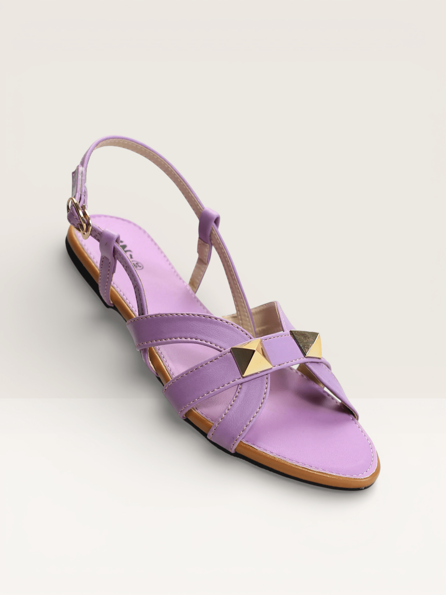 Studded Flat Sandals with Ankle Strap - Nawabi shoes bd - Nawabi Shoes BD
