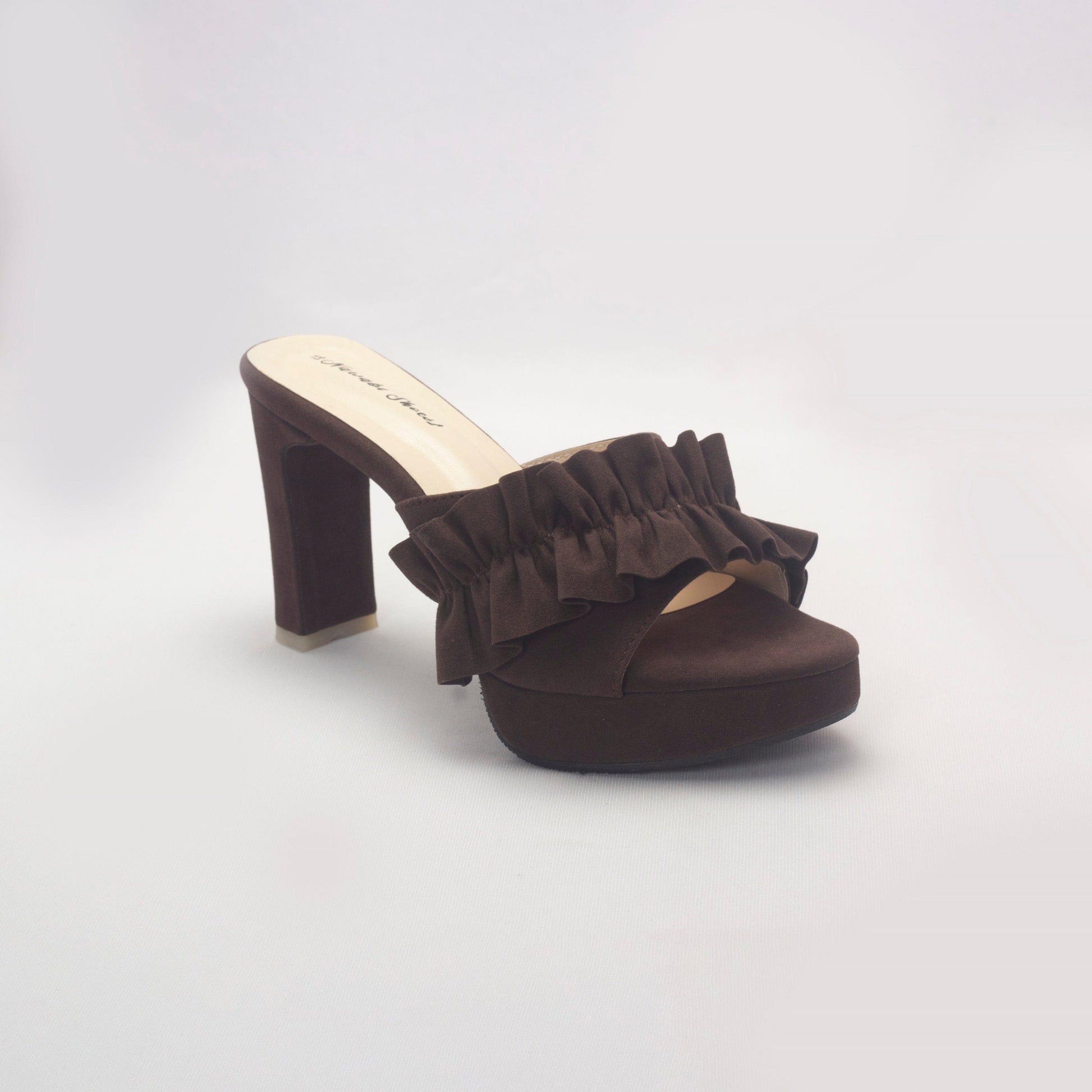 Chocolate Stylish and Comfortable Balance Heels-Nawabi Shoes BD