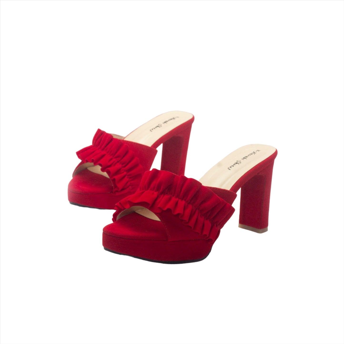 Red Stylish and Comfortable Balance Heels-Nawabi Shoes BD