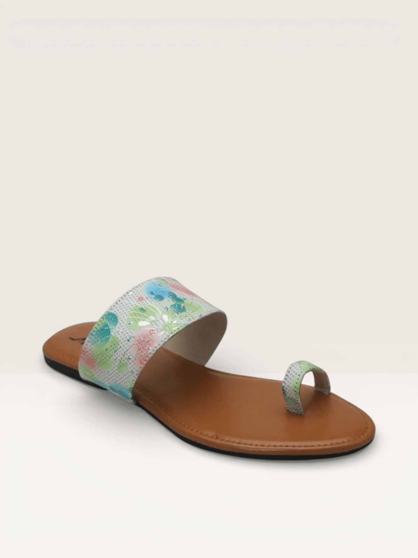 Stylish & Comfortable Sliders - Floral Print Criss - Cross Sandals - Nawabi shoes bd - Nawabi Shoes BD