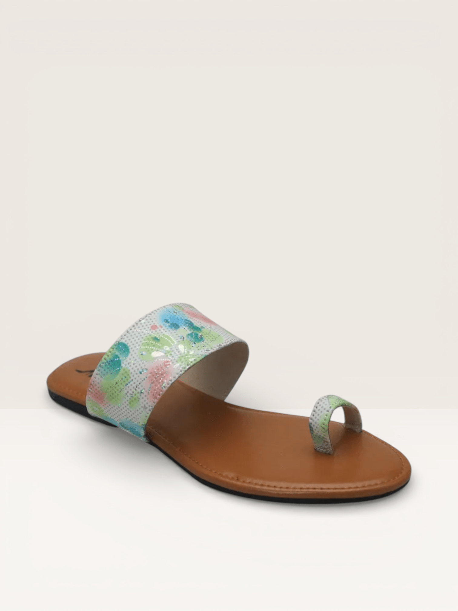Stylish & Comfortable Sliders - Floral Print Criss - Cross Sandals - Nawabi shoes bd - Nawabi Shoes BD