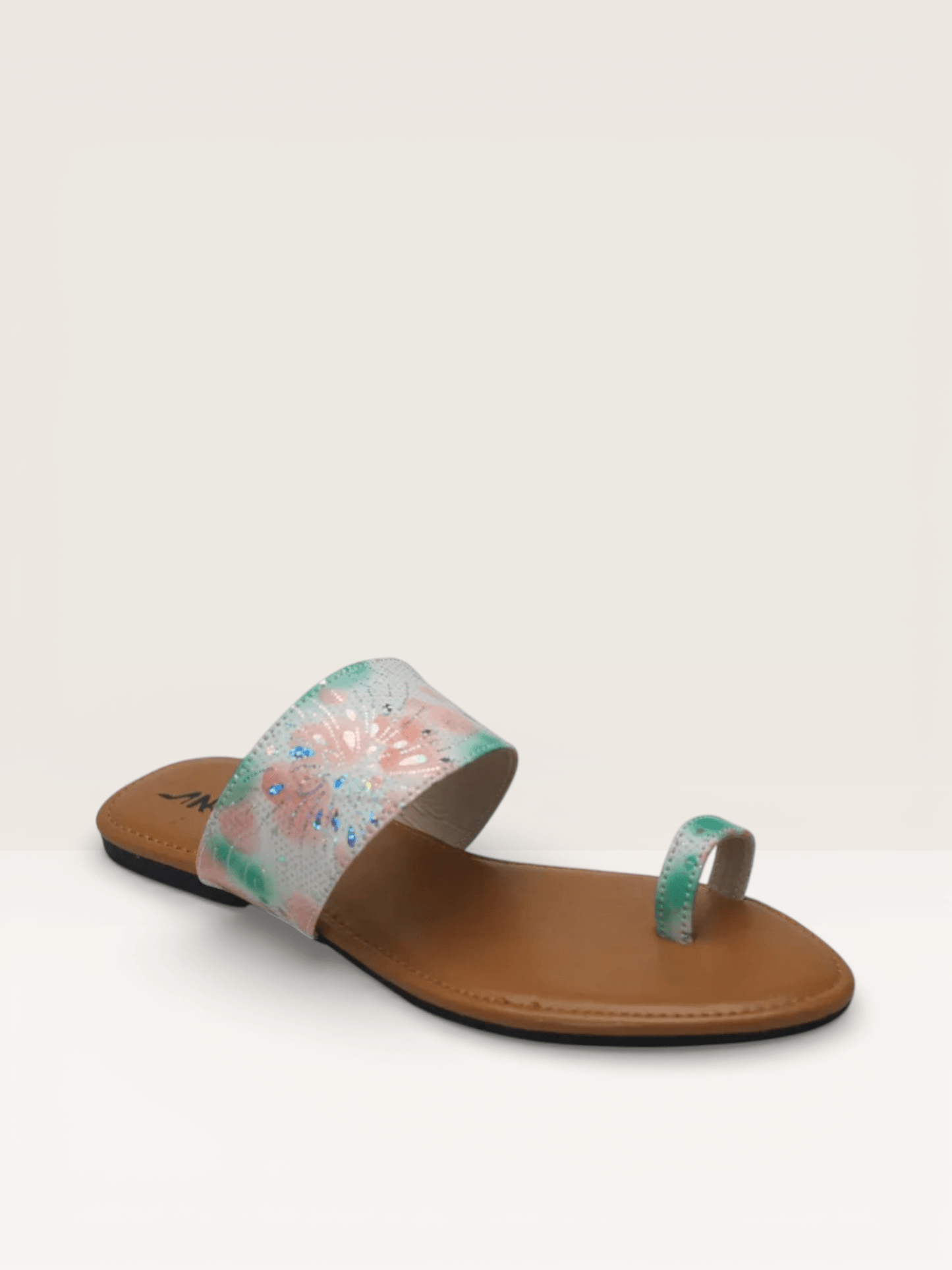 Stylish & Comfortable Sliders - Floral Print Criss - Cross Sandals - Nawabi shoes bd - Nawabi Shoes BD