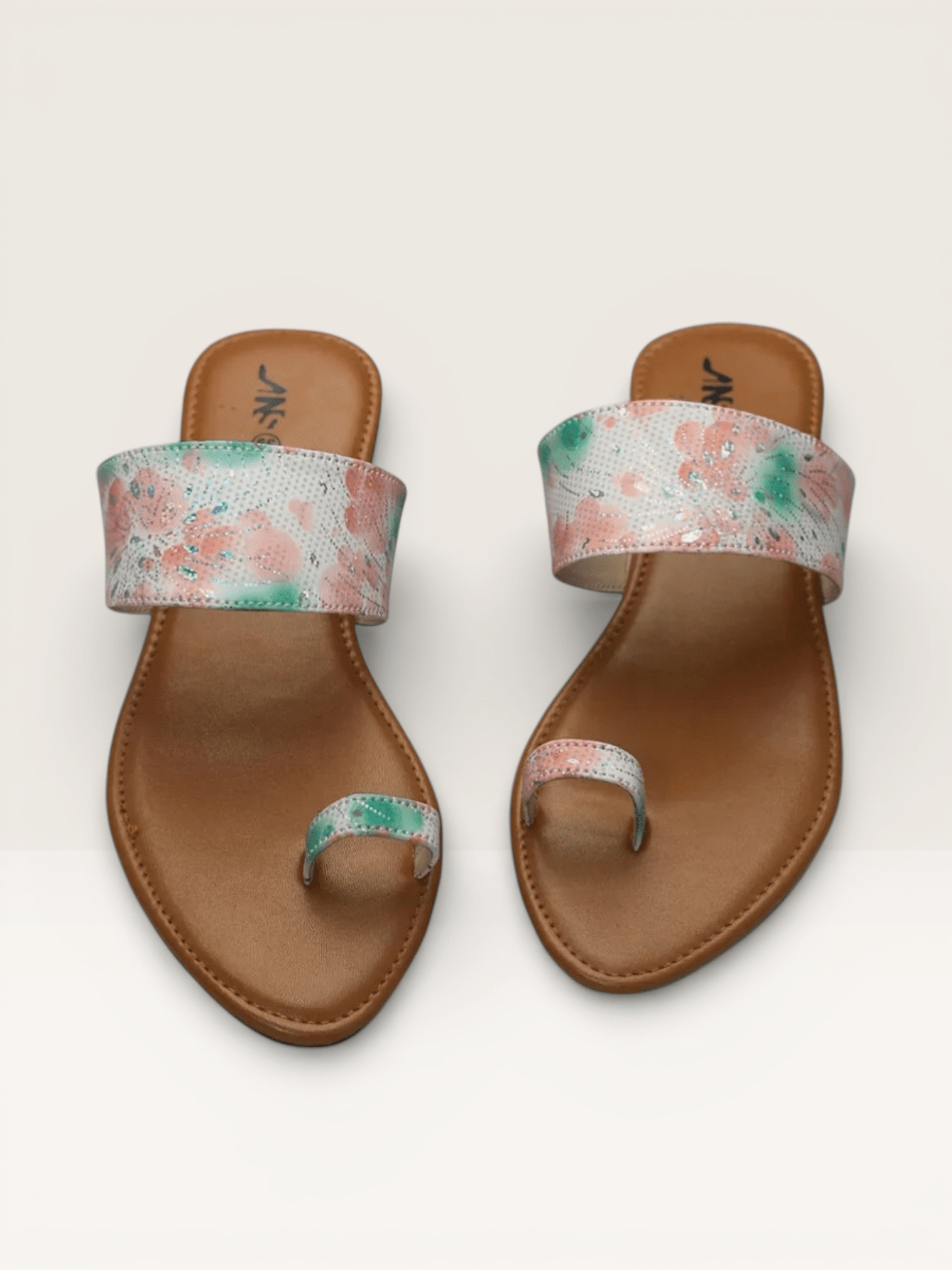 Stylish & Comfortable Sliders - Floral Print Criss - Cross Sandals - Nawabi shoes bd - Nawabi Shoes BD