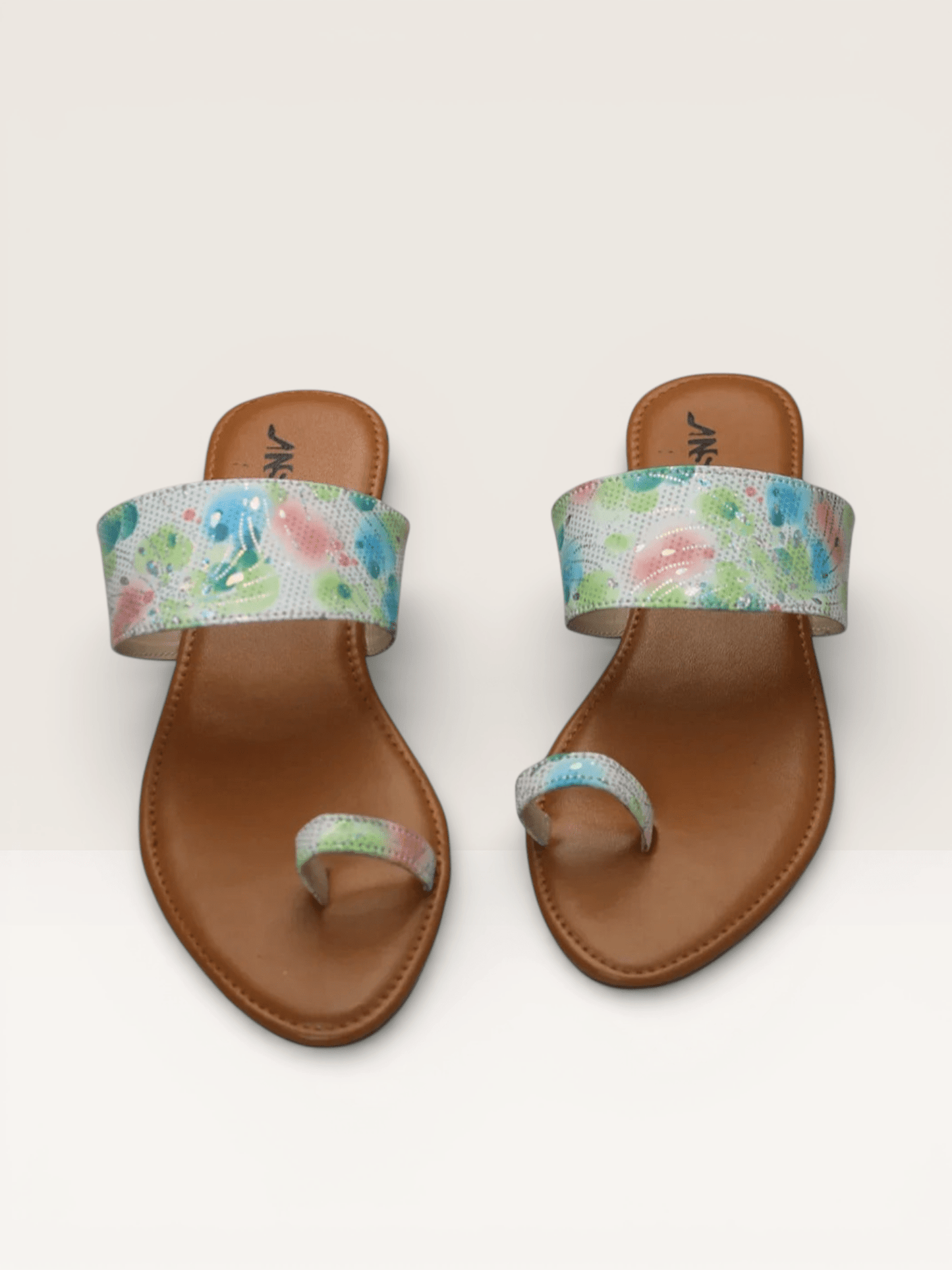 Stylish & Comfortable Sliders - Floral Print Criss - Cross Sandals - Nawabi shoes bd - Nawabi Shoes BD