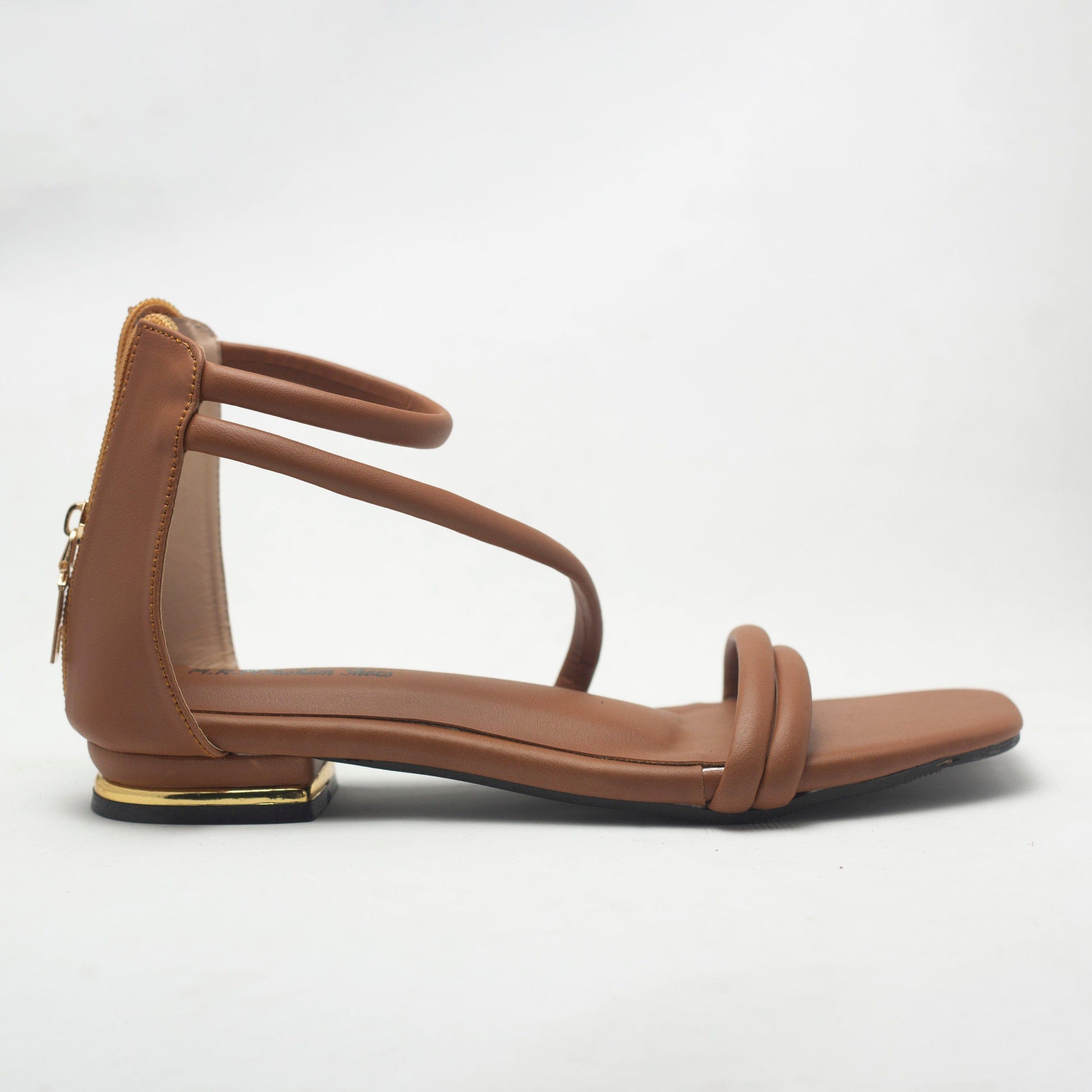 Summer Collection Saddle Brown Flat Sandals-Nawabi Shoes BD