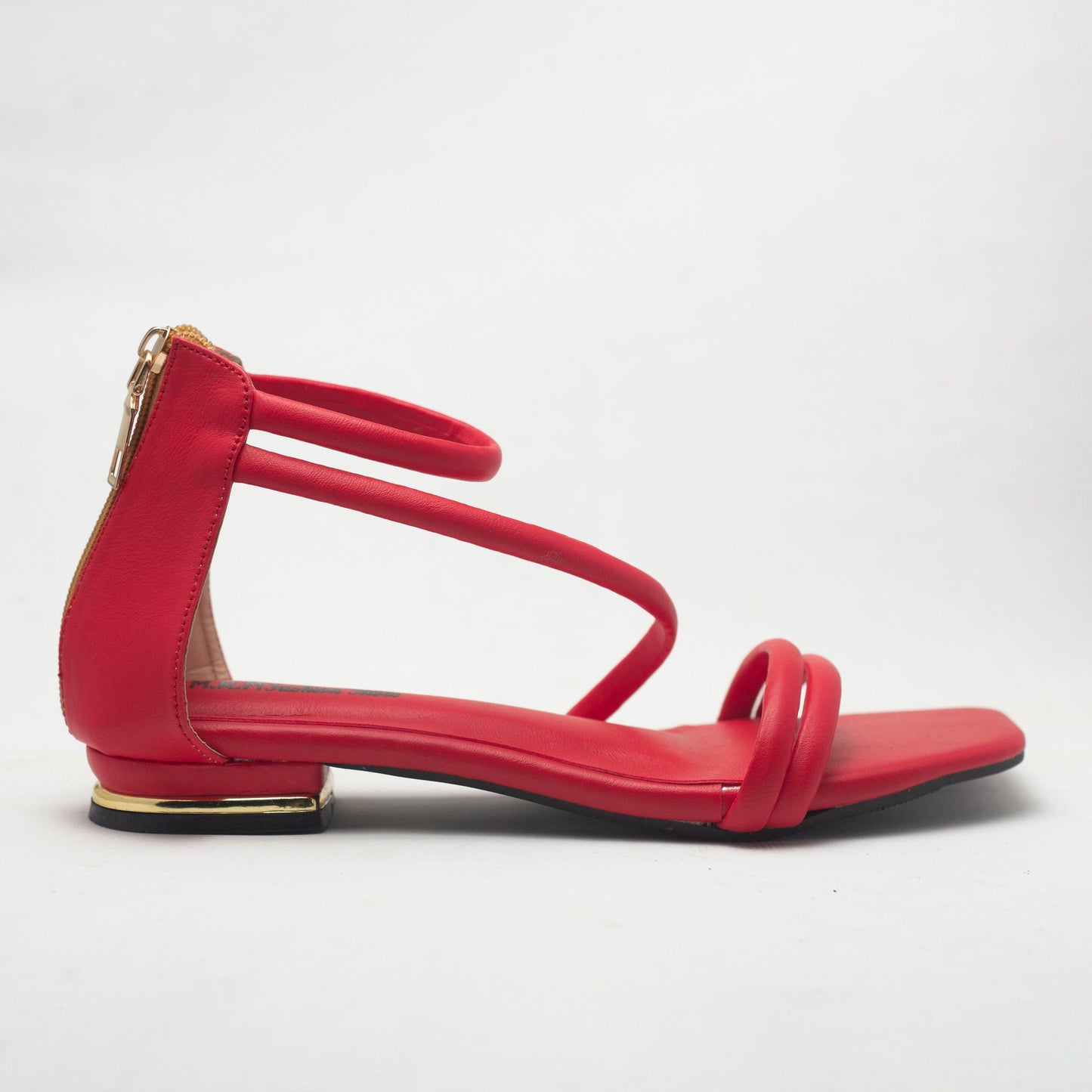 Summer Collection Red Flat Sandals-Nawabi Shoes BD