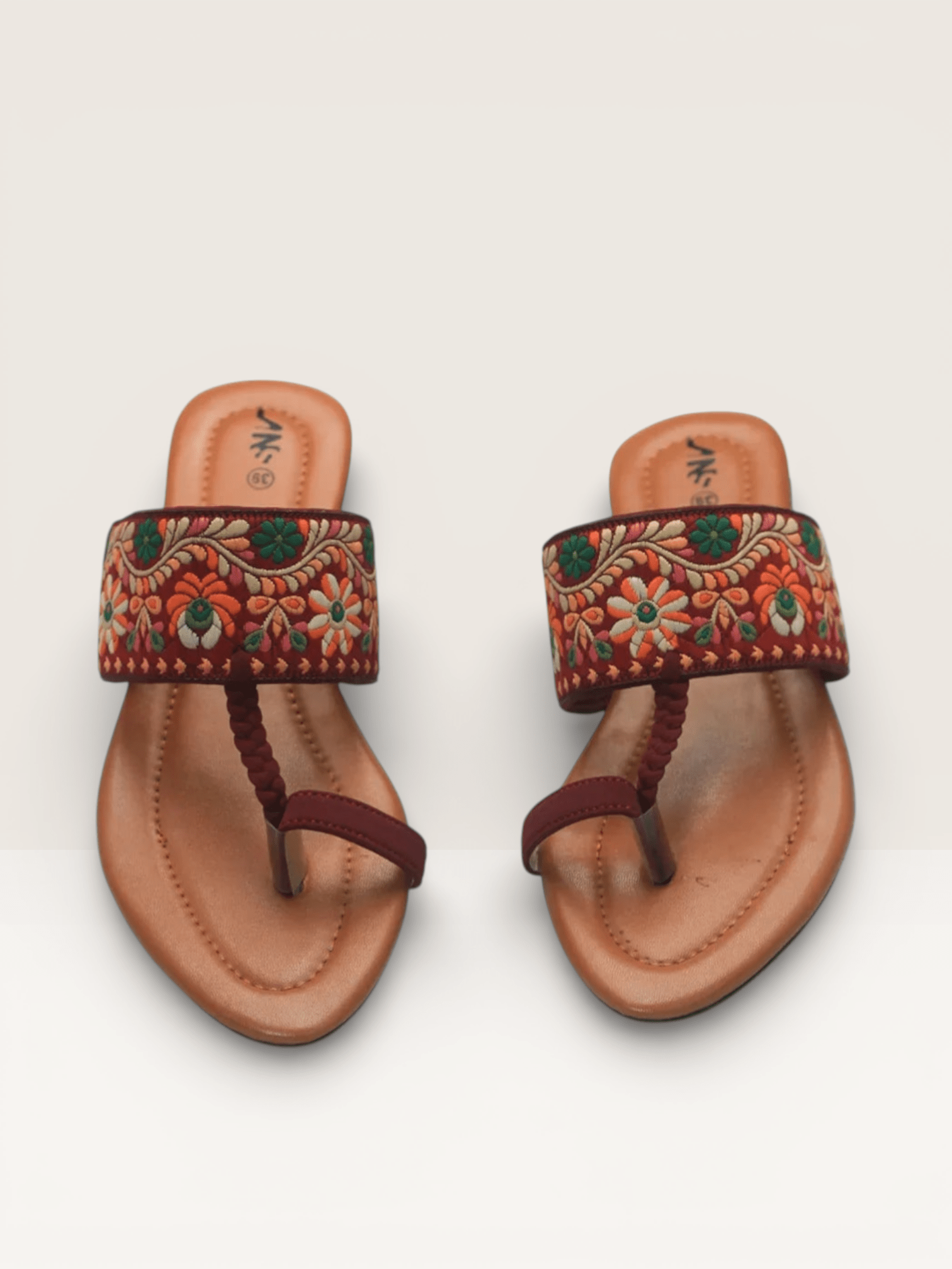 Thong Sandals for Women with Embellished Buckle | Nawabi Shoes BD - Nawabi Shoes BD