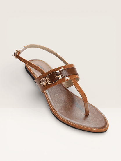 Thong Sandals with Embellished Buckle - Nawabi shoes bd - Nawabi Shoes BD