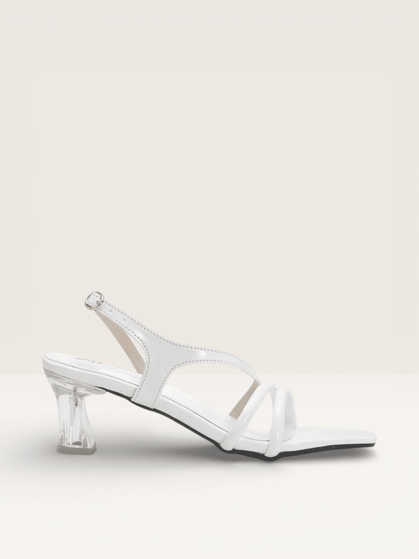Transparent Heel Patent Leather Sandals | Fancy Ladies Heels BD - Nawabi Shoes BD