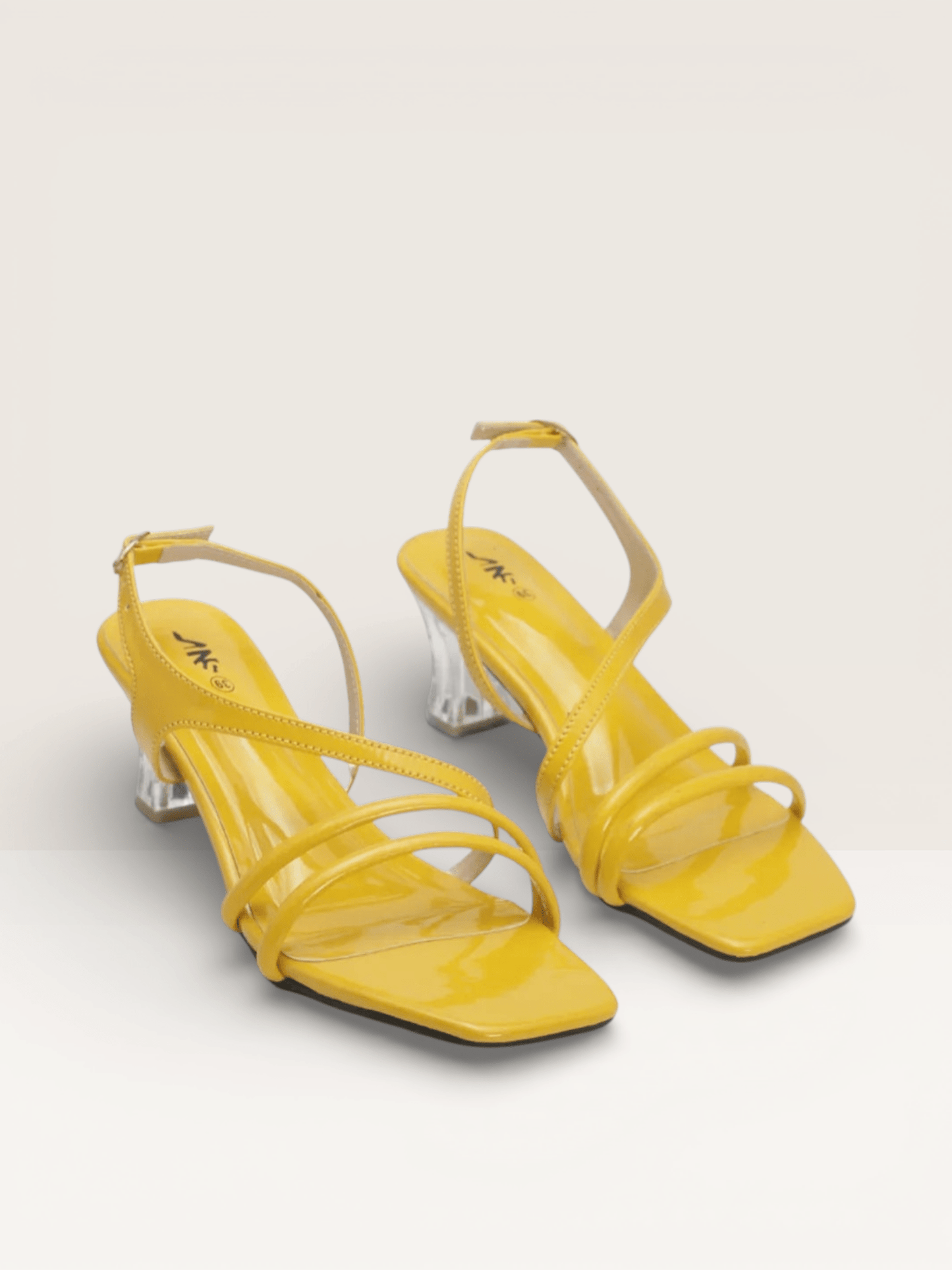 Transparent Heel Patent Leather Sandals | Fancy Ladies Heels BD - Nawabi Shoes BD
