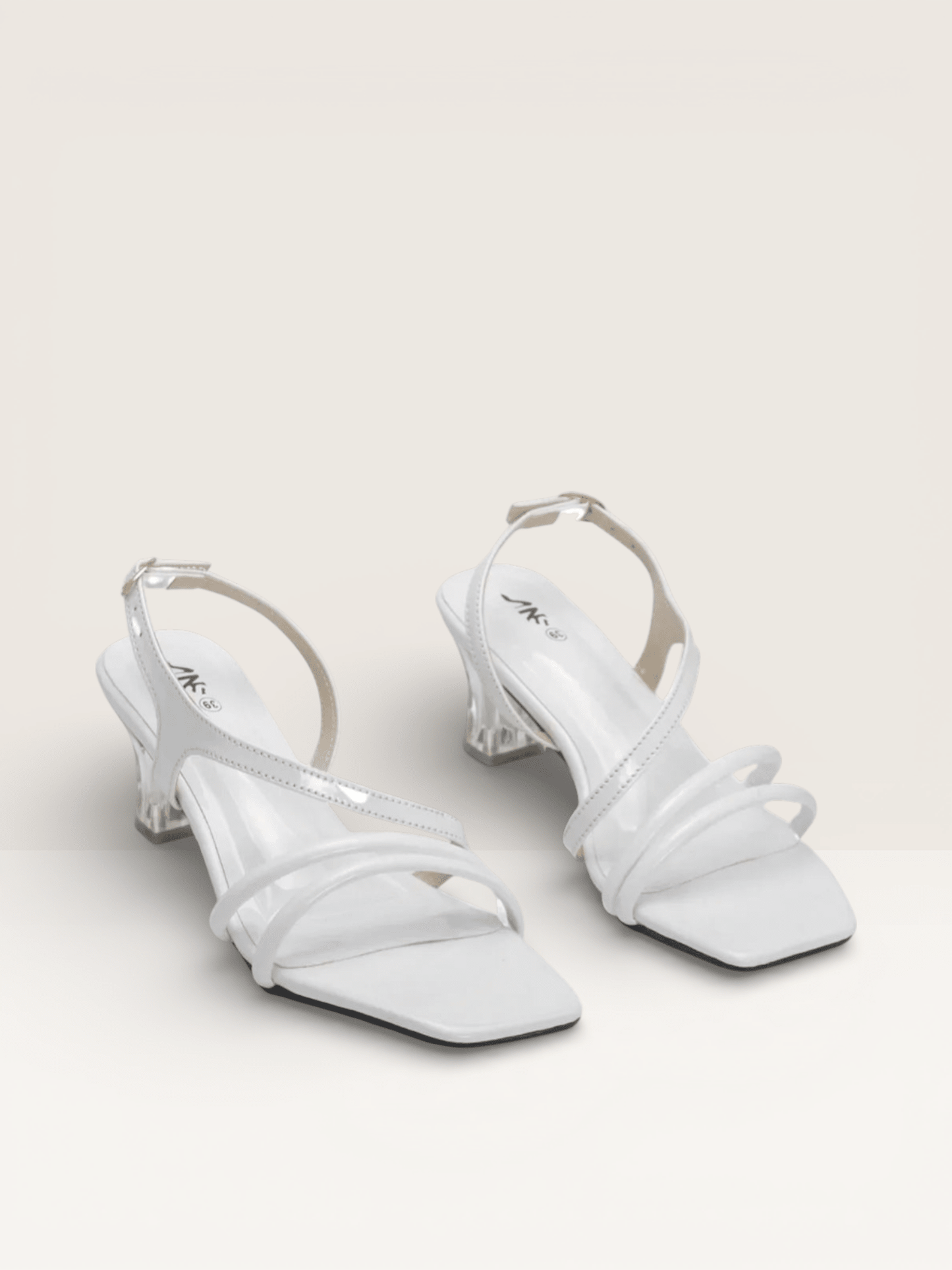 Transparent Heel Patent Leather Sandals | Fancy Ladies Heels BD - Nawabi Shoes BD