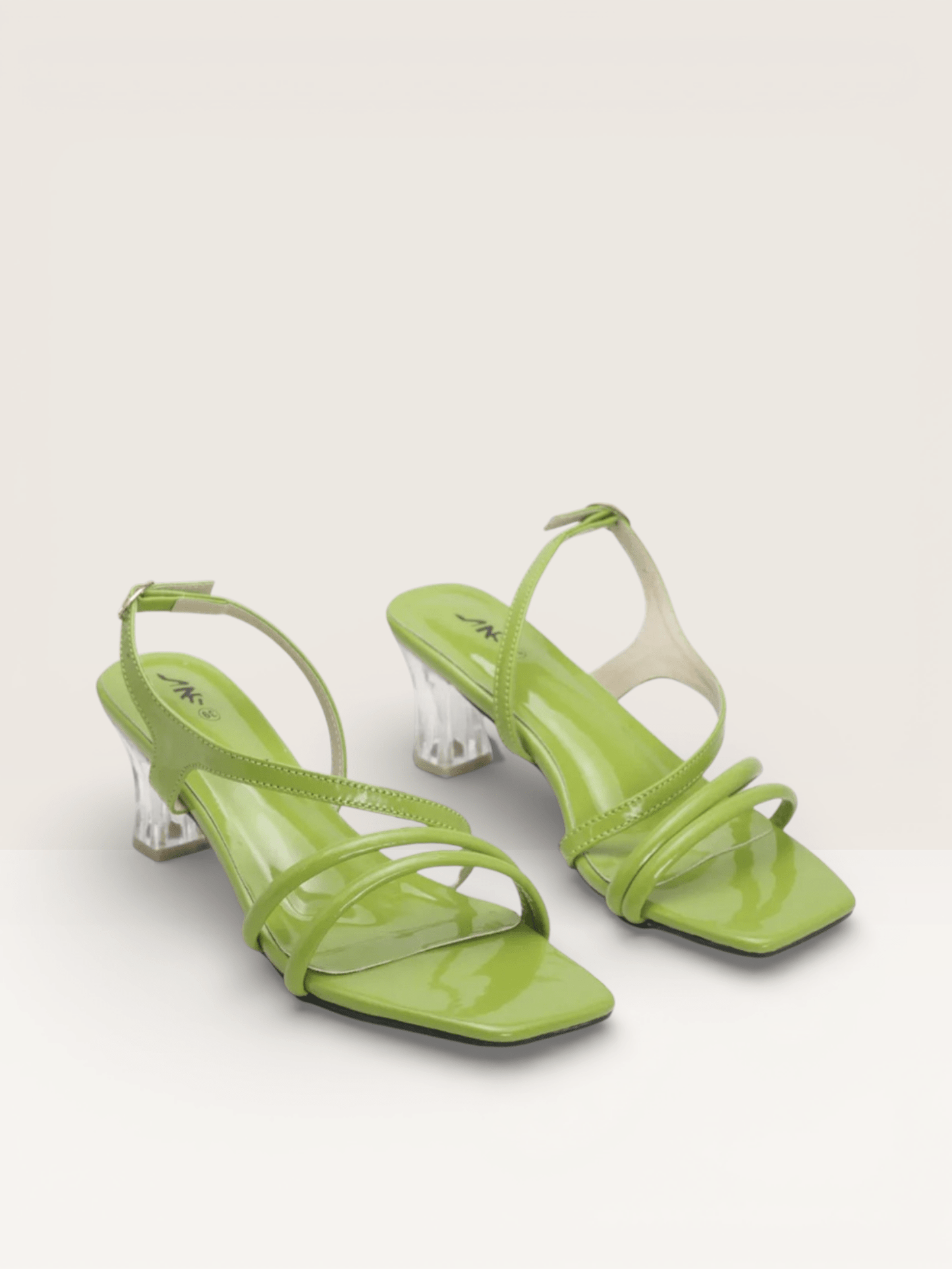 Transparent Heel Patent Leather Sandals | Fancy Ladies Heels BD - Nawabi Shoes BD