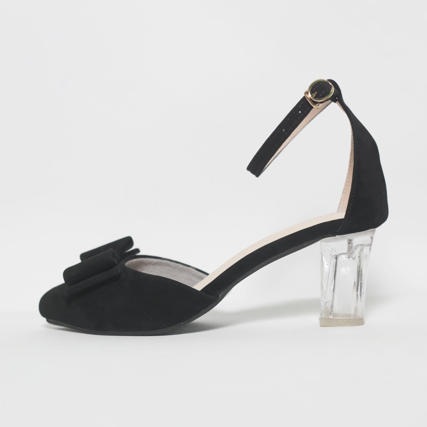 Black Half Transparent Women's Heels-Nawabi Shoes BD