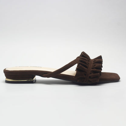 Saddle Brown Wide-Fit Everyday Women's Flat Sandals-Nawabi Shoes BD
