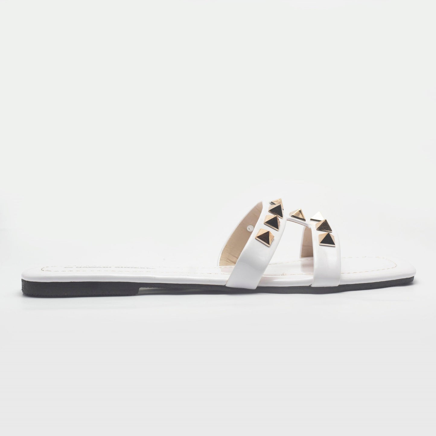 White Everyday Slide Women's Flat Sandals - Nawabi Shoes BD