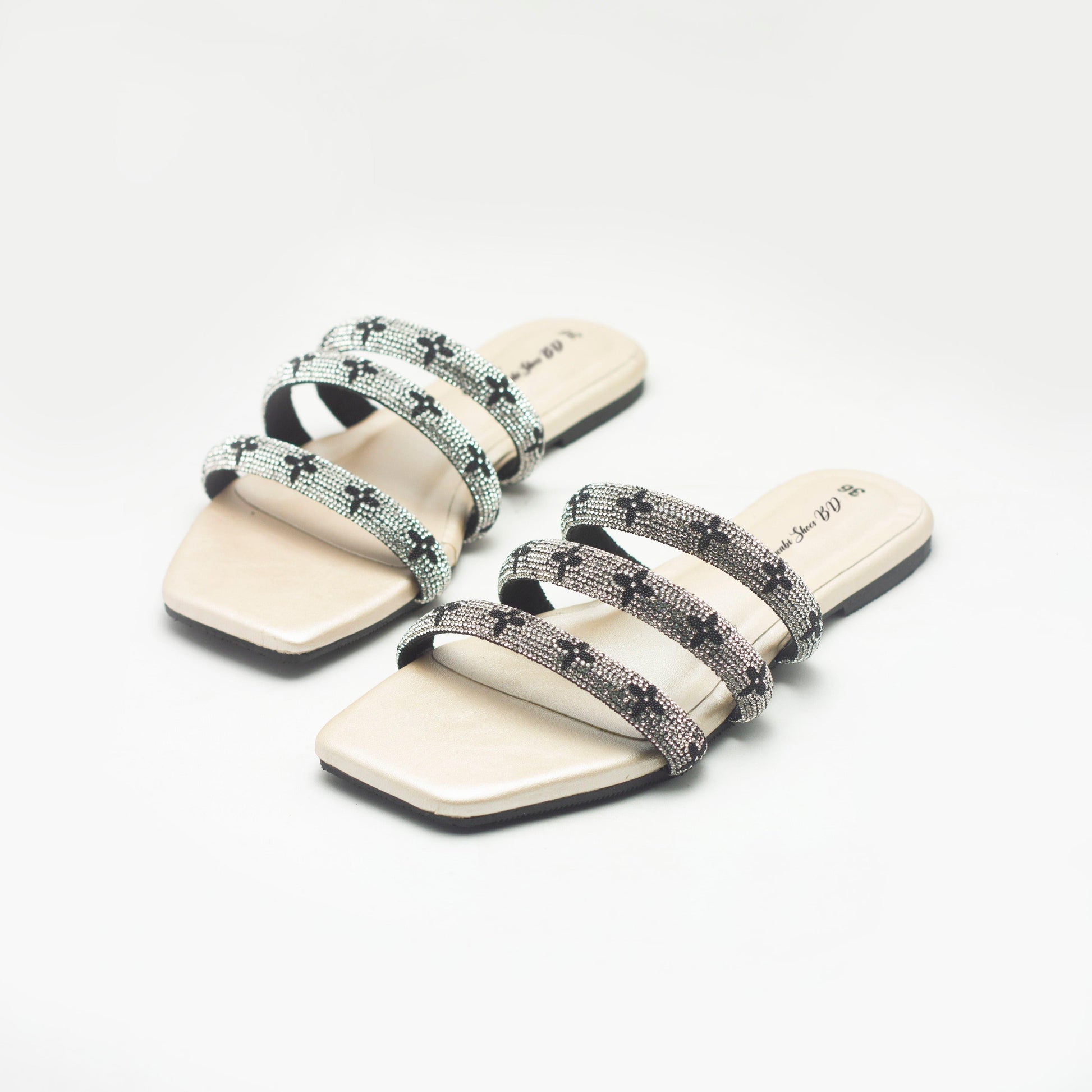 Blanchedalmond  Strappy Women's Flat Sandals-Nawabi Shoes BD
