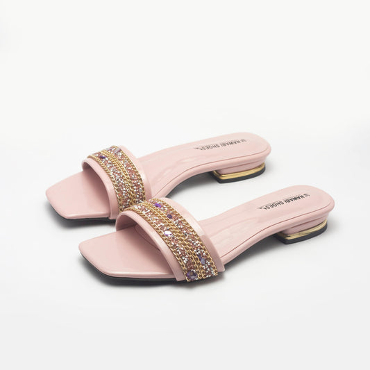 Nawabi Shoes BD Shoes 35 / Pink Women's Flat Sandals