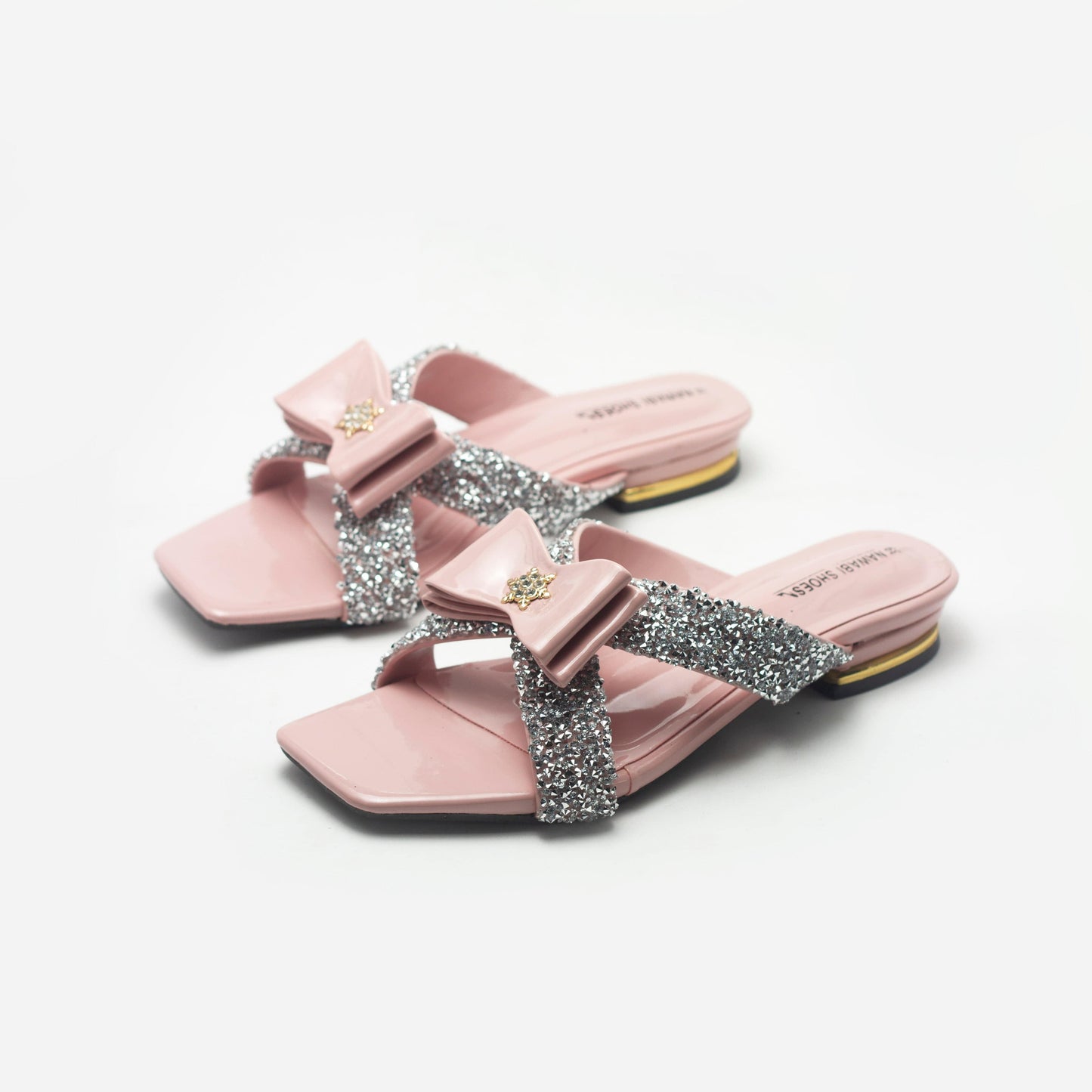 Pink Cross Strappy Women's Flat Sandals- Nawabi Shoes BD