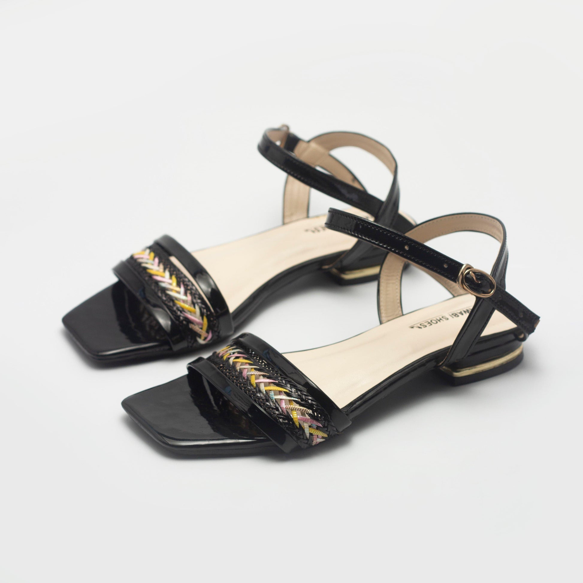 Black Latest Women's Flat Sandals-Nawabi Shoes BD