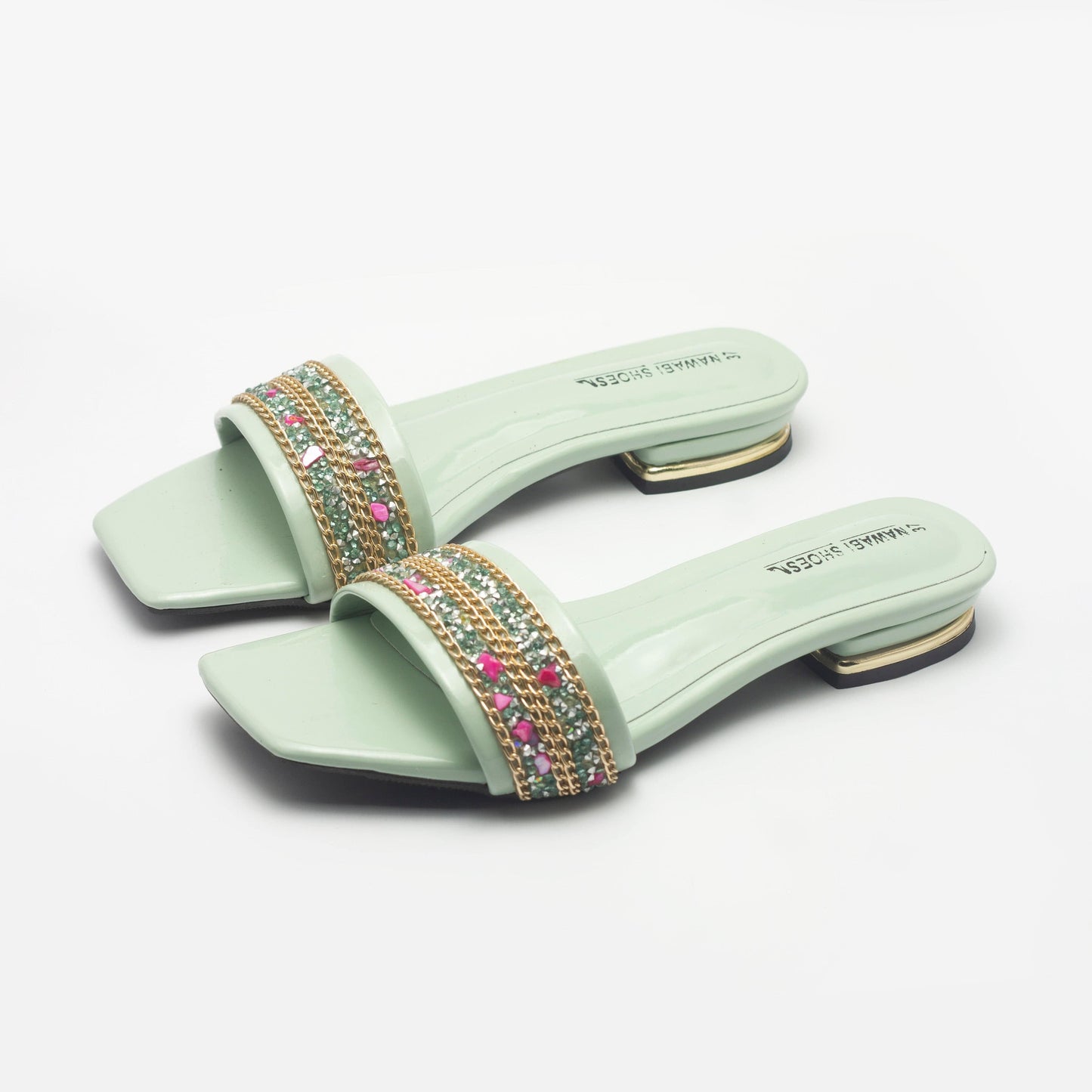 Aquamarine Everyday Slide Women's Flat Sandals-Nawabi Shoes BD