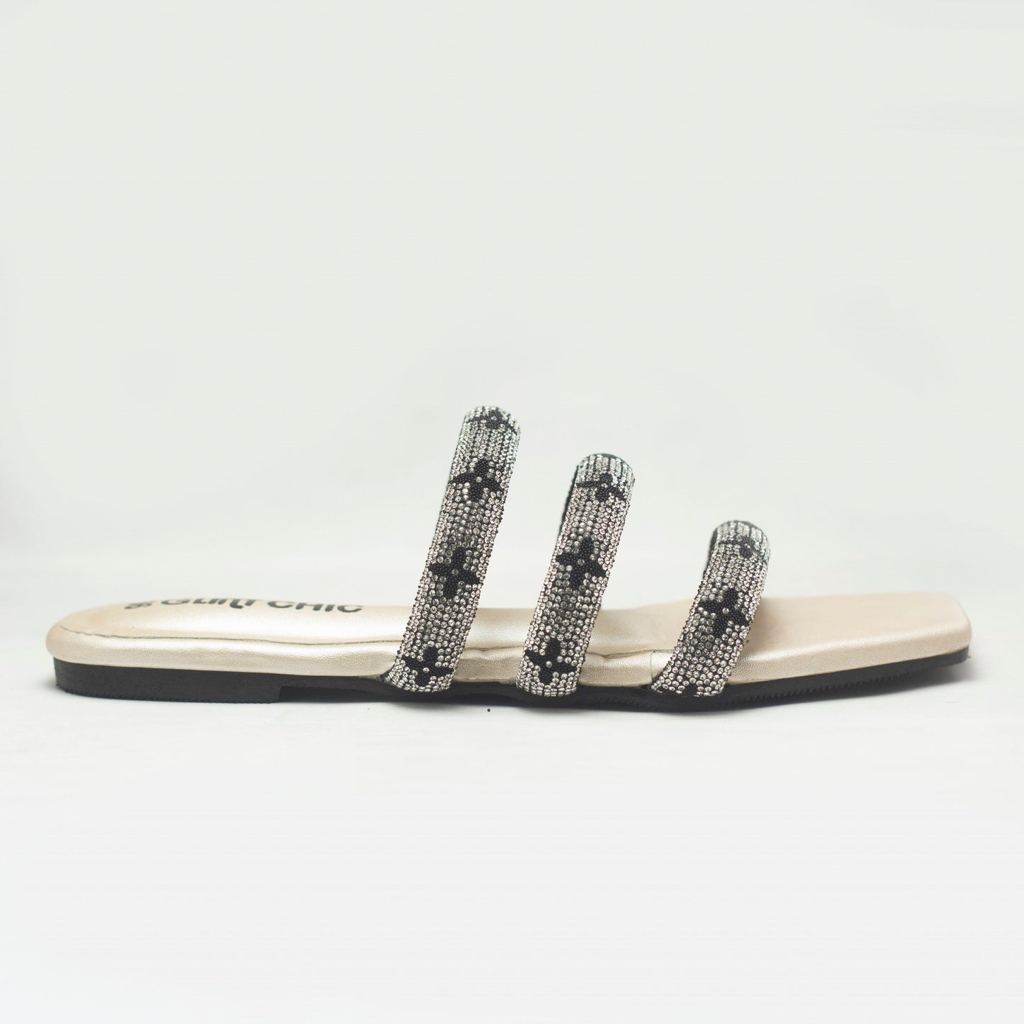 Blanchedalmond Strappy Women's Flat Sandals-Nawabi Shoes BD