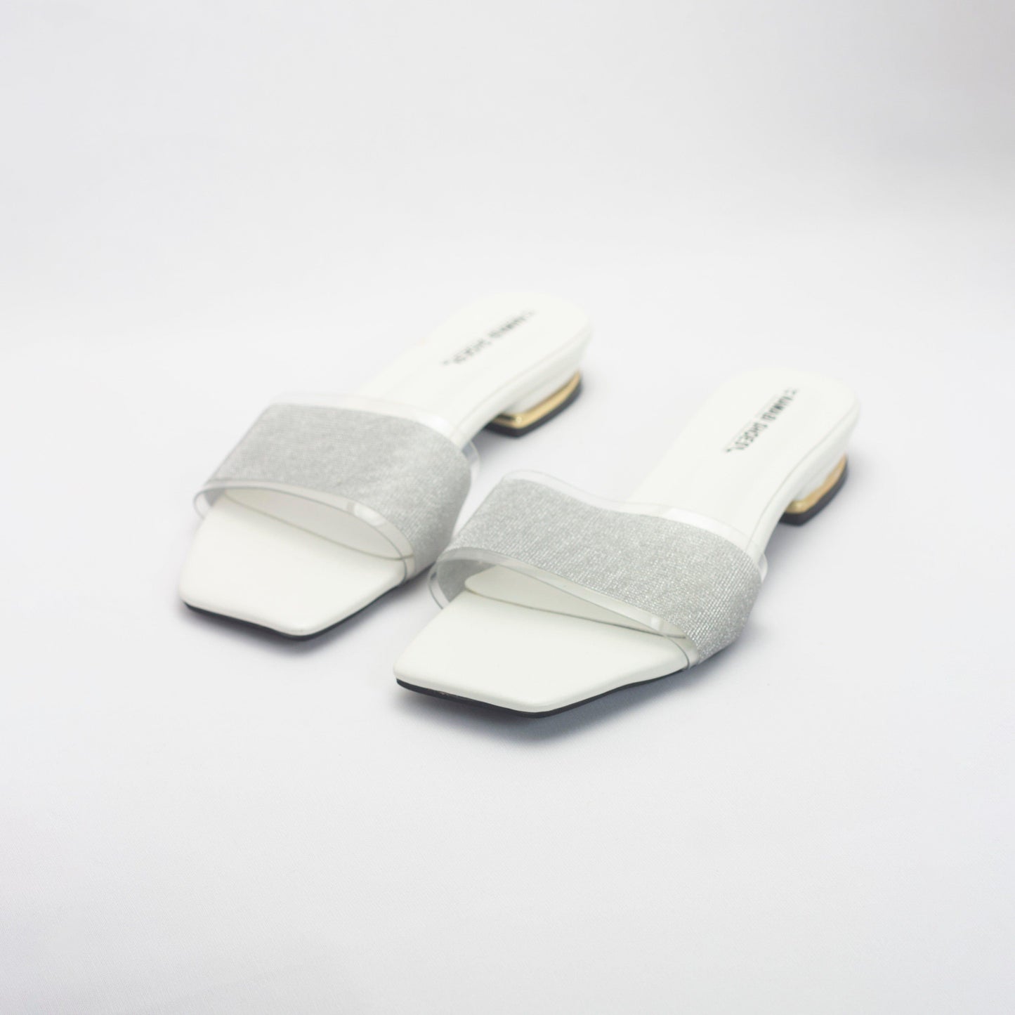 White Slide Women's Flat Sandals-Nawabi Shoes