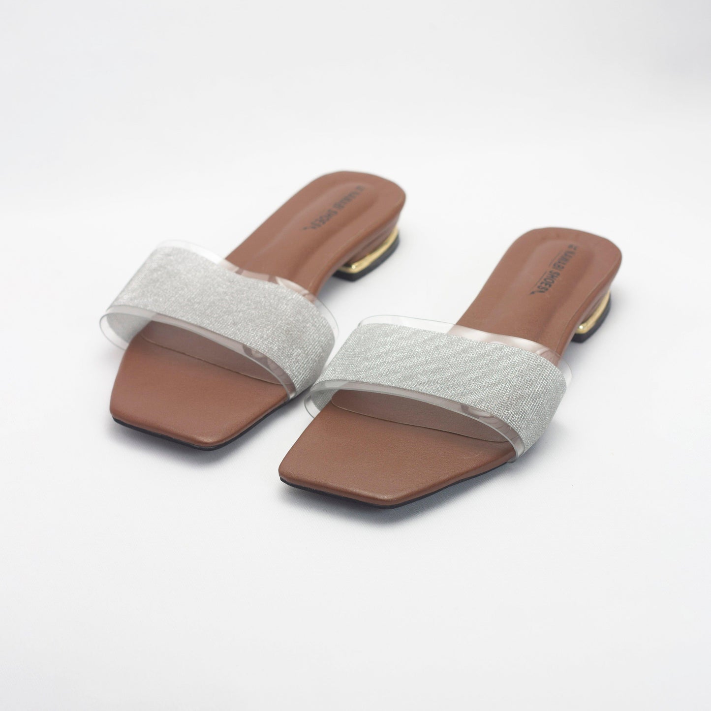 Brown Slide Women's Flat Sandals-Nawabi Shoes