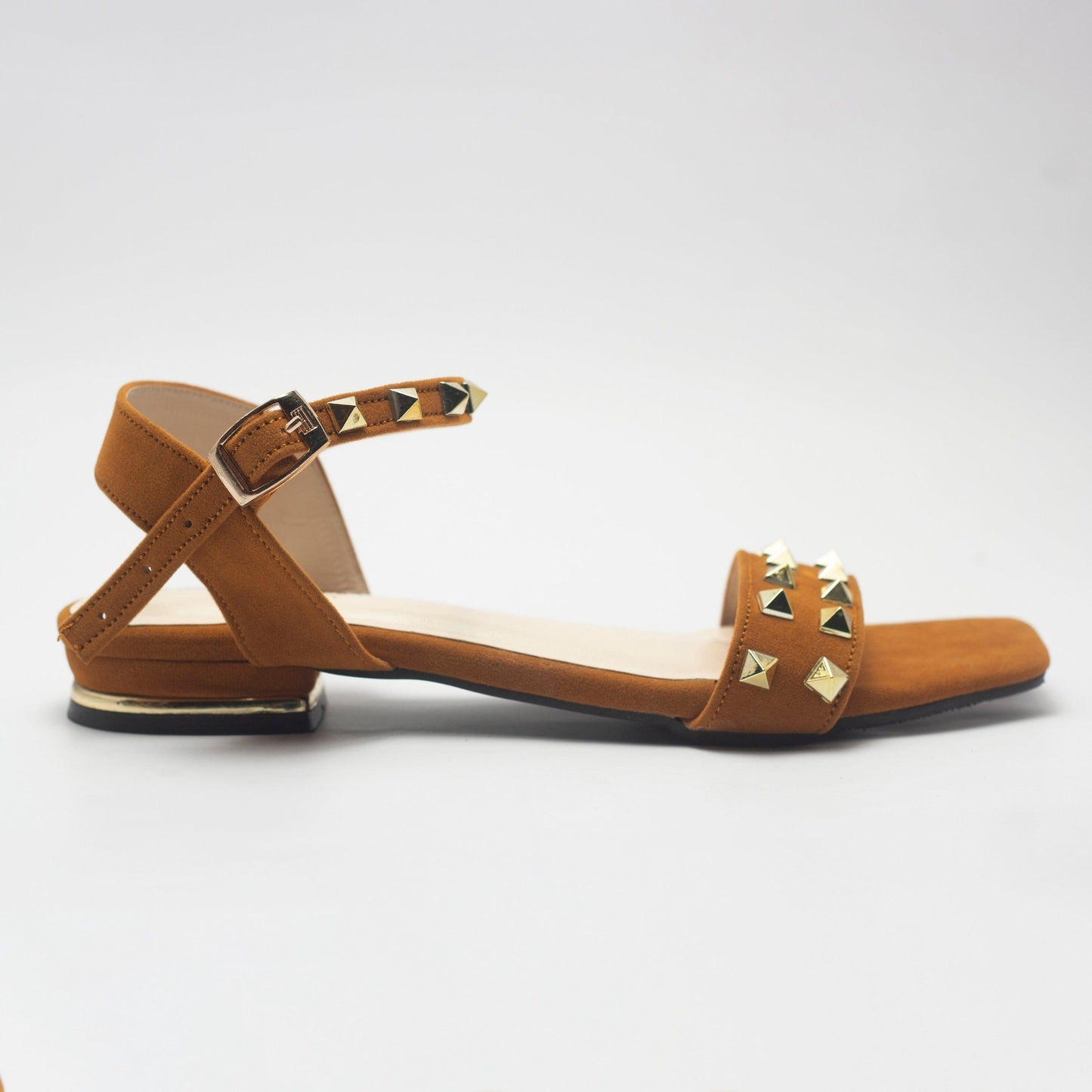 Brown Detailed Strappy Women's Flat Sandals-Nawabi Shoes BD