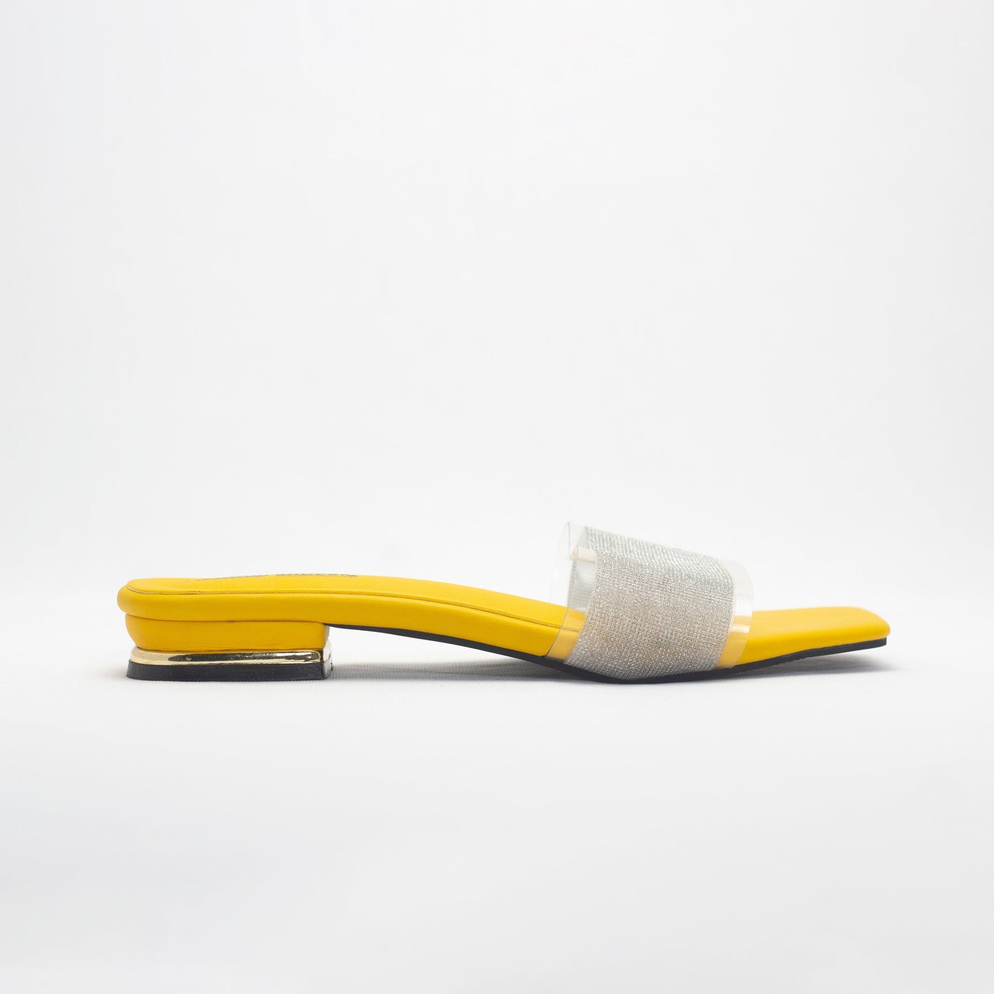 Yellow Slide Women's Flat Sandals-Nawabi Shoes