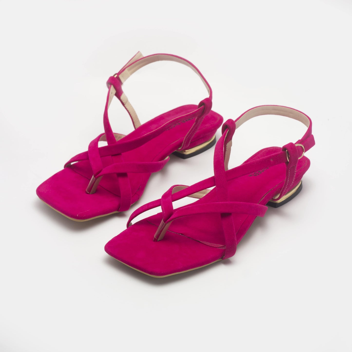 Hot Pink Strappy Women's Flat Sandals-Nawabi  Shoes BD