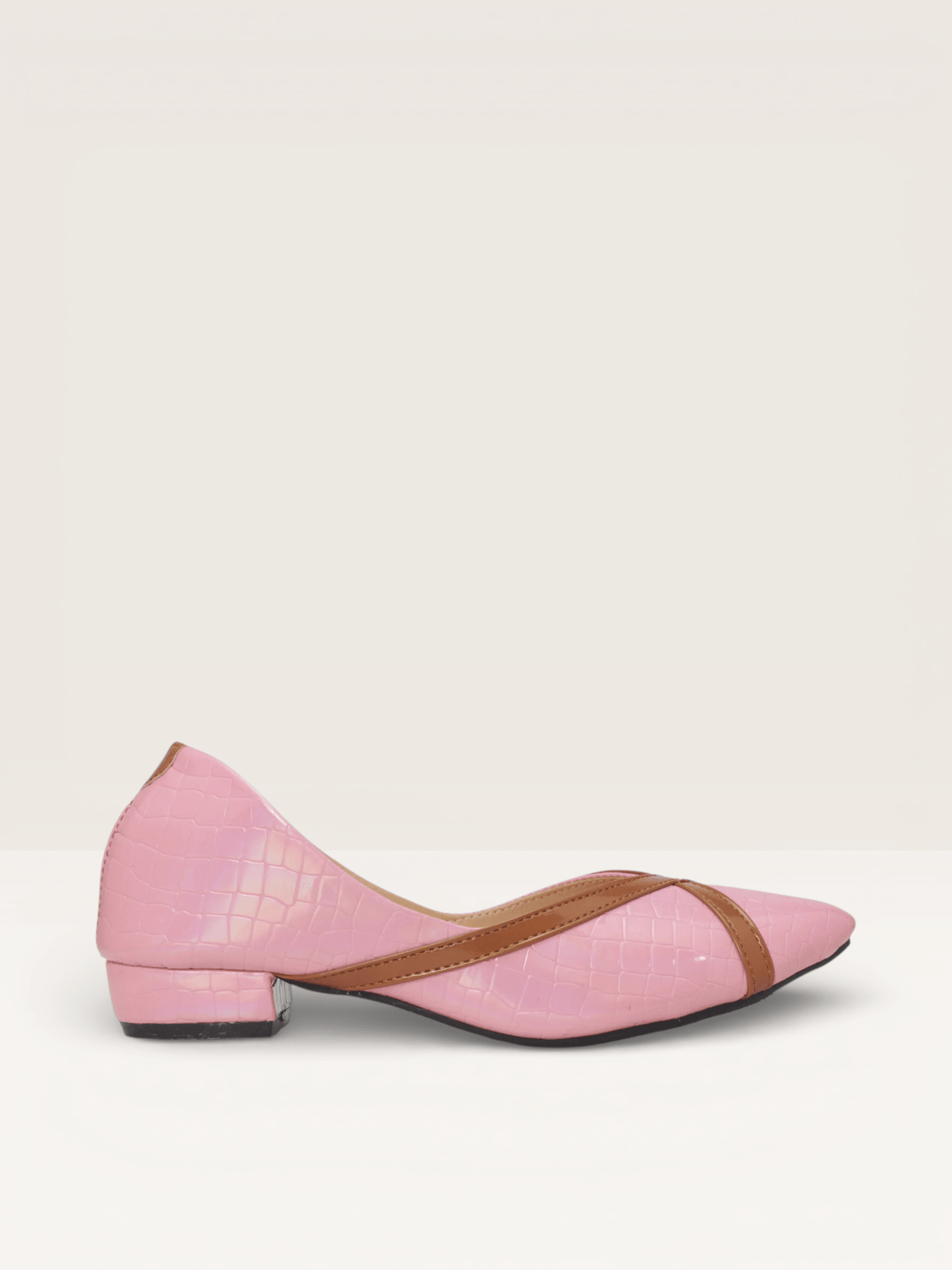 Women's Low - Heel Pumps with Crossover Strap and Pointed Toe | Nawabi Shoes BD - Nawabi Shoes BD