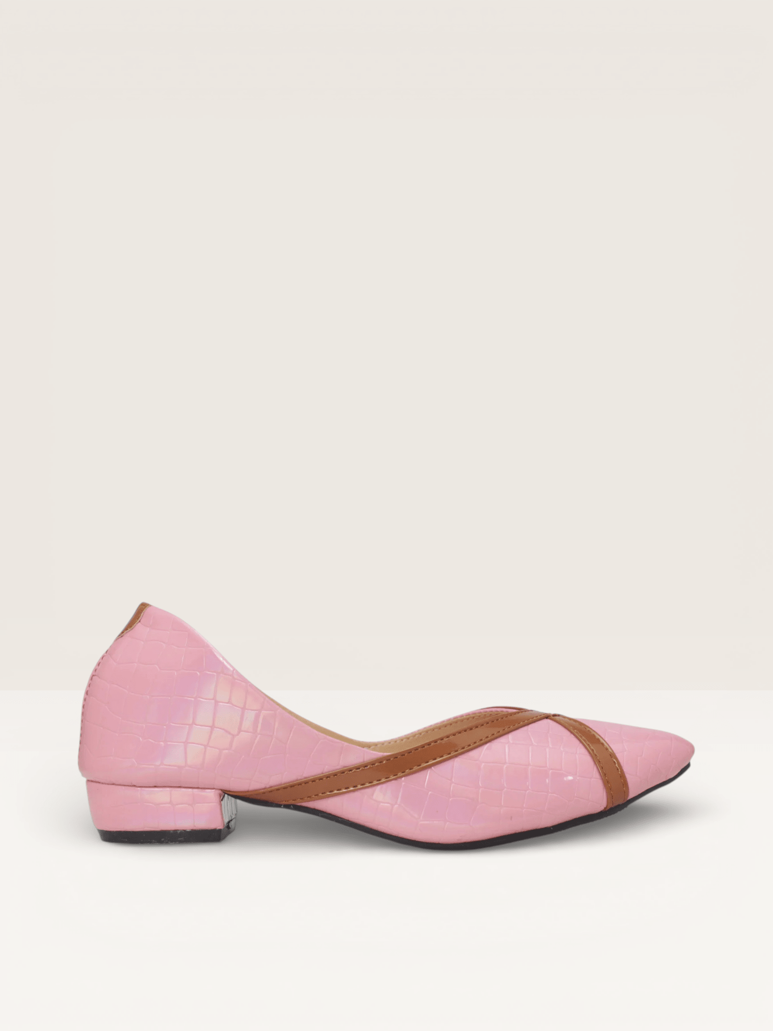 Women's Low - Heel Pumps with Crossover Strap and Pointed Toe | Nawabi Shoes BD - Nawabi Shoes BD