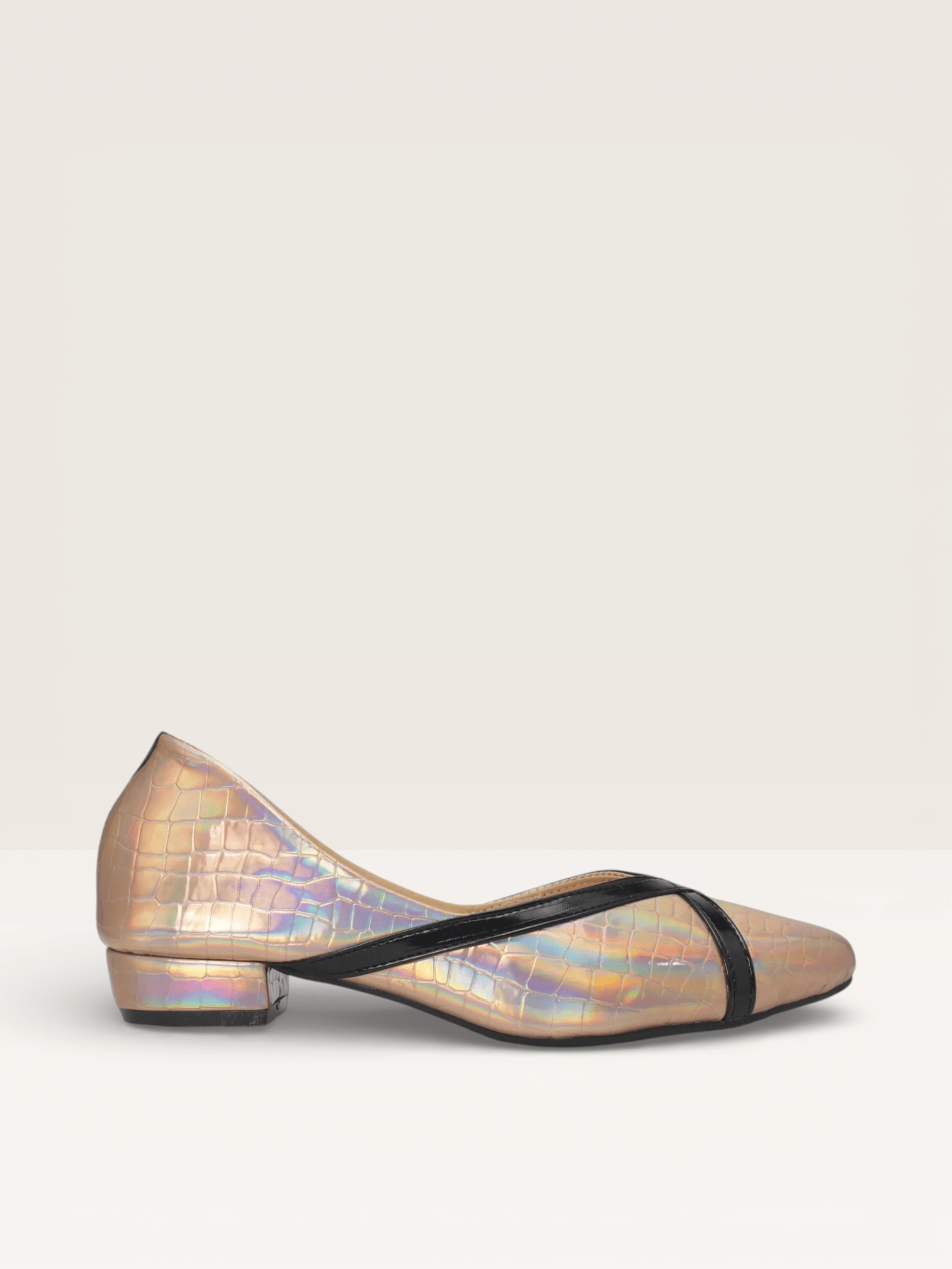 Women's Low - Heel Pumps with Crossover Strap and Pointed Toe | Nawabi Shoes BD - Nawabi Shoes BD