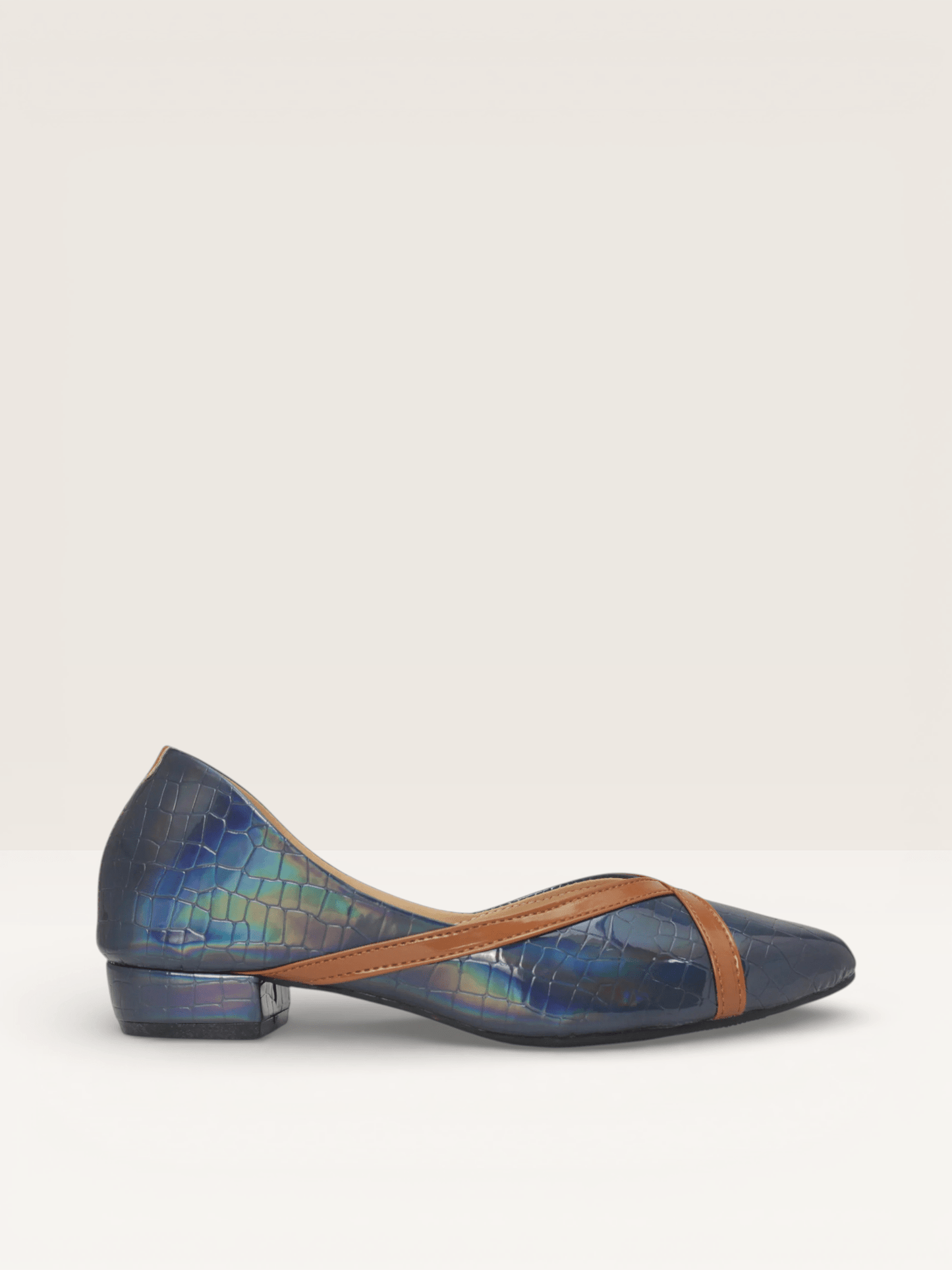 Women's Low - Heel Pumps with Crossover Strap and Pointed Toe | Nawabi Shoes BD - Nawabi Shoes BD