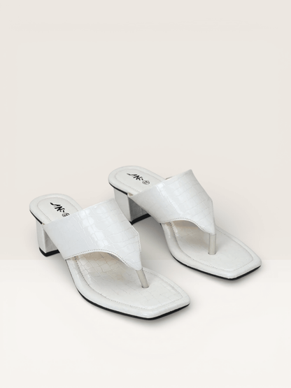 Women's Pink Croc Print Heeled Sandals | Stylish & Trendy - Nawabi Shoes BD - Nawabi Shoes BD