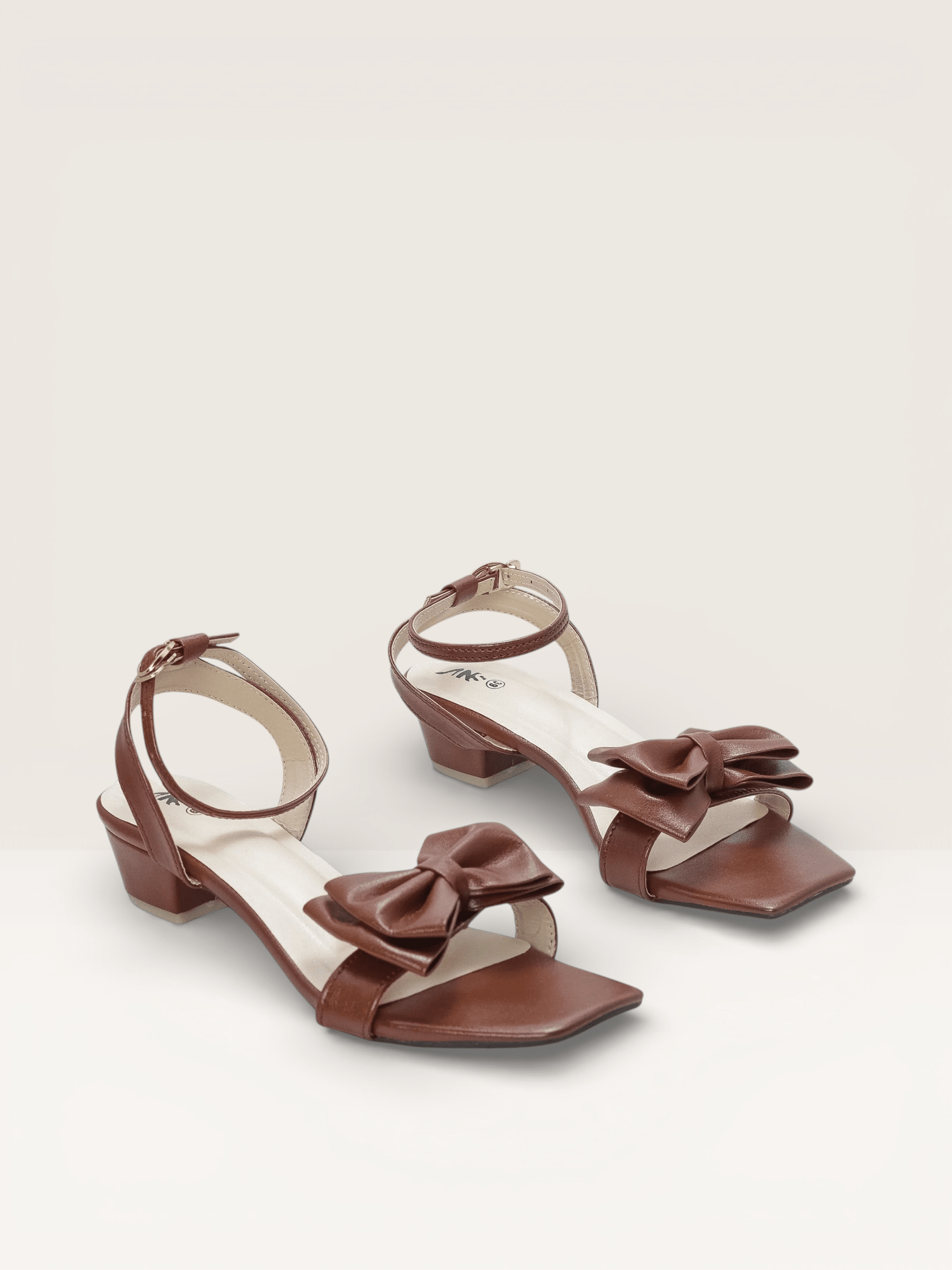 Women's Sandals with Bow Detail and Block Heel" - Nawabi Shoes BD - Nawabi Shoes BD