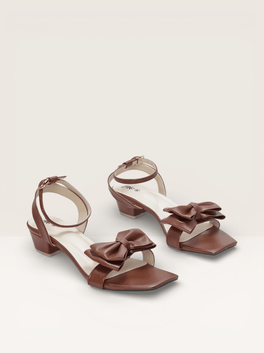 Women's Sandals with Bow Detail and Block Heel" - Nawabi Shoes BD - Nawabi Shoes BD