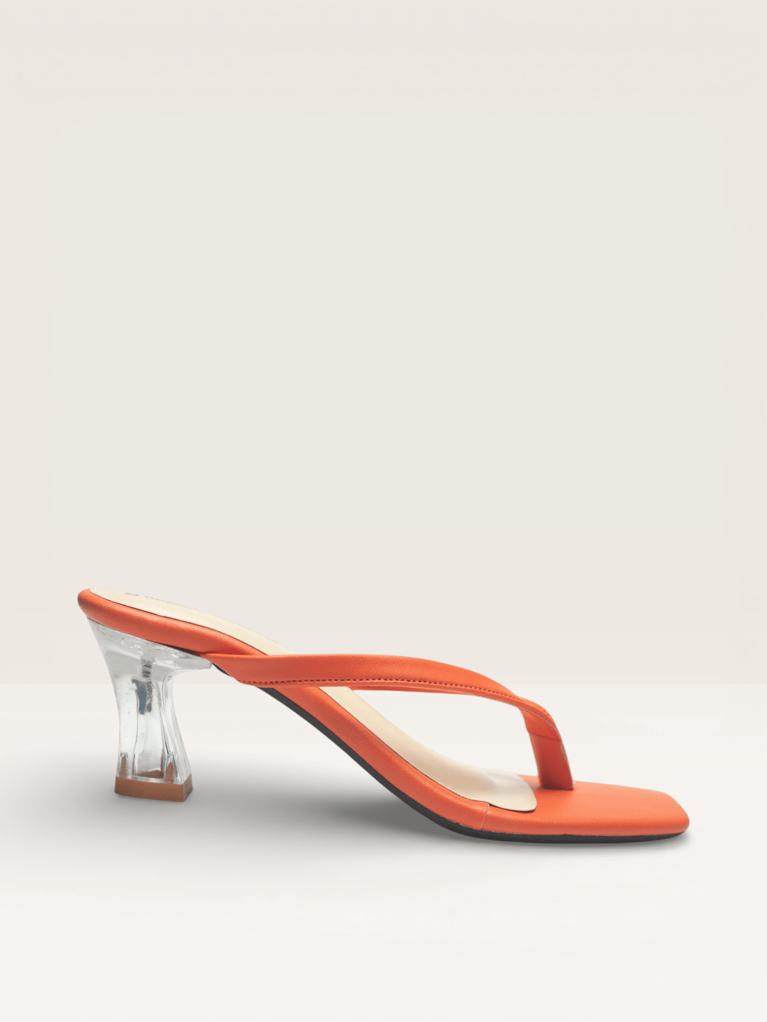 Women's Thong Sandals Transparent Block Heels | Nawabi Shoes BD - Nawabi Shoes BD