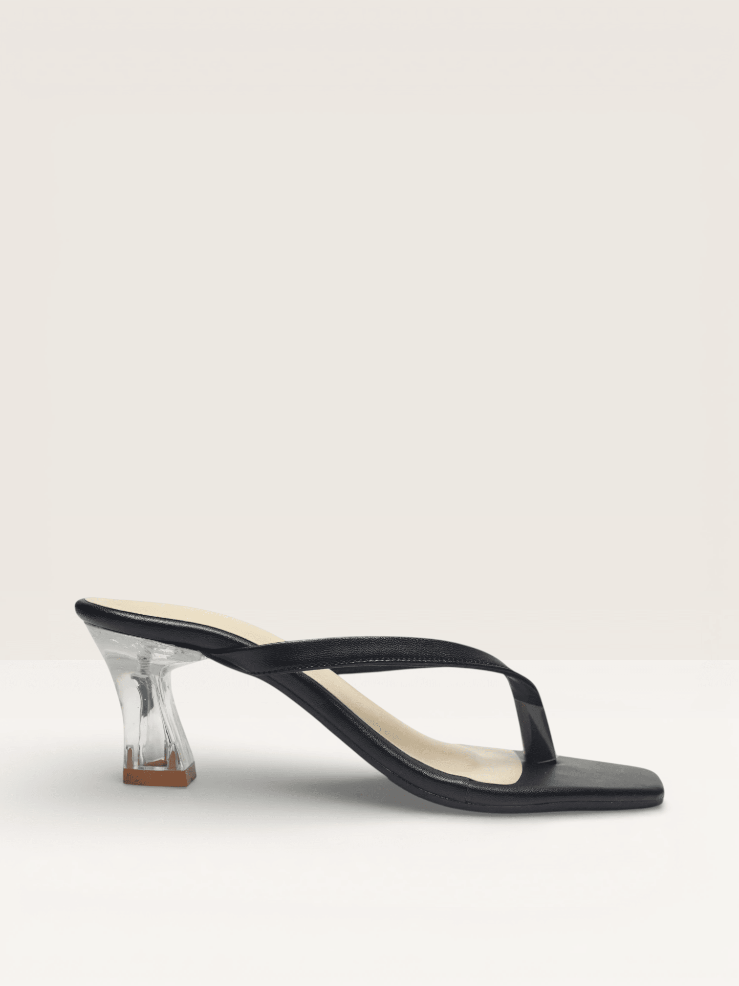 Women's Thong Sandals Transparent Block Heels | Nawabi Shoes BD - Nawabi Shoes BD