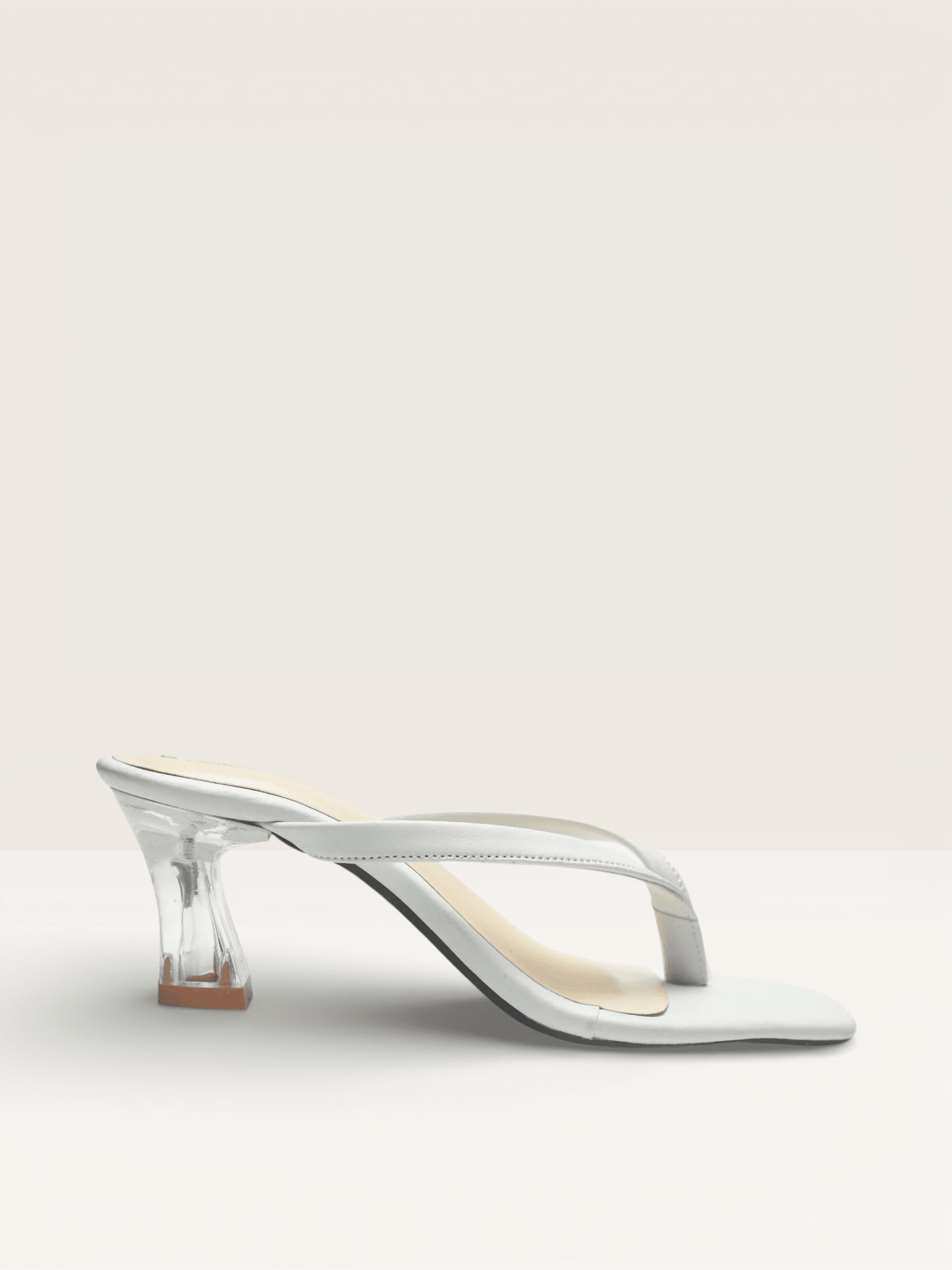 Women's Thong Sandals Transparent Block Heels | Nawabi Shoes BD - Nawabi Shoes BD