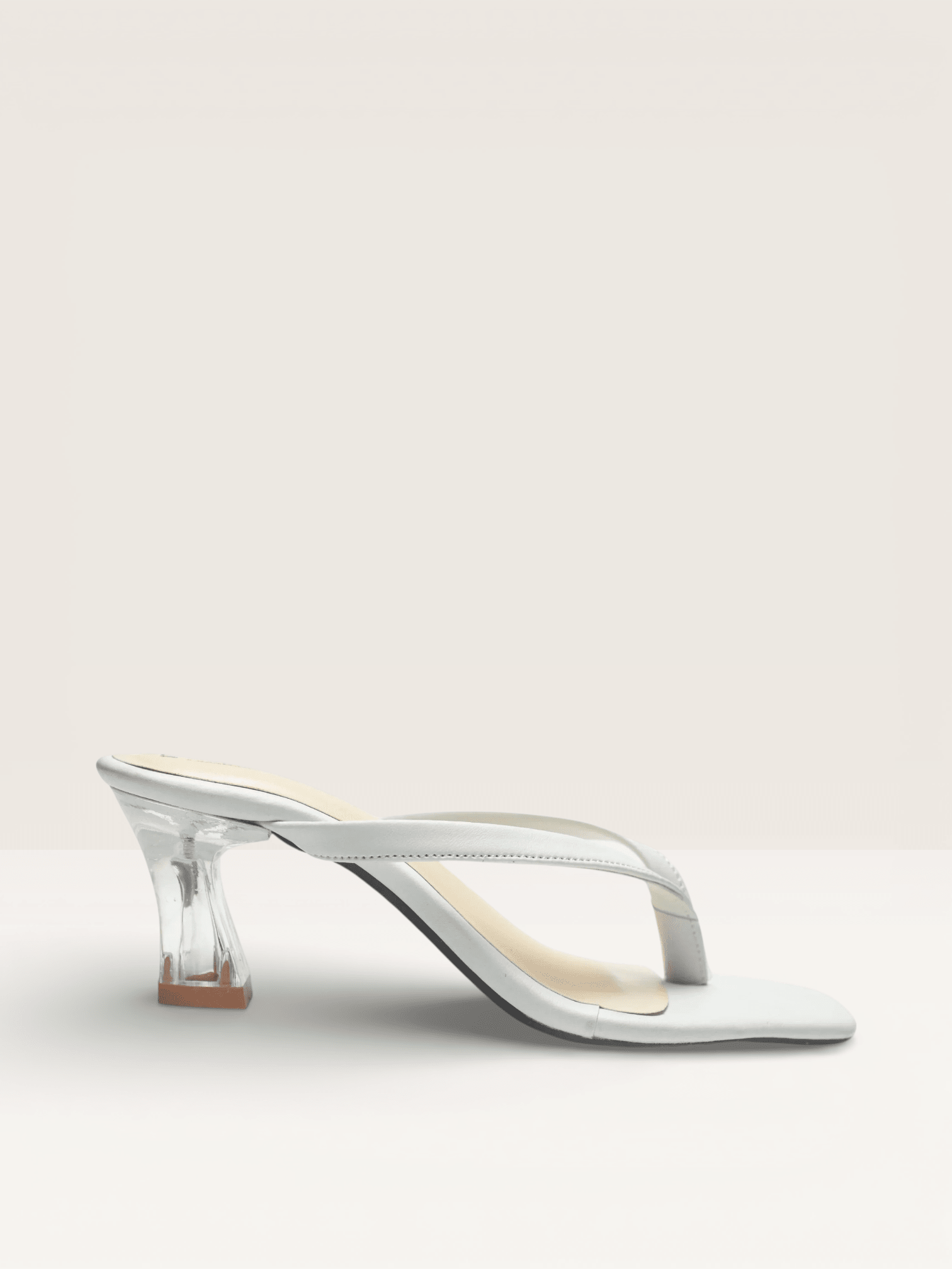 Women's Thong Sandals Transparent Block Heels | Nawabi Shoes BD - Nawabi Shoes BD