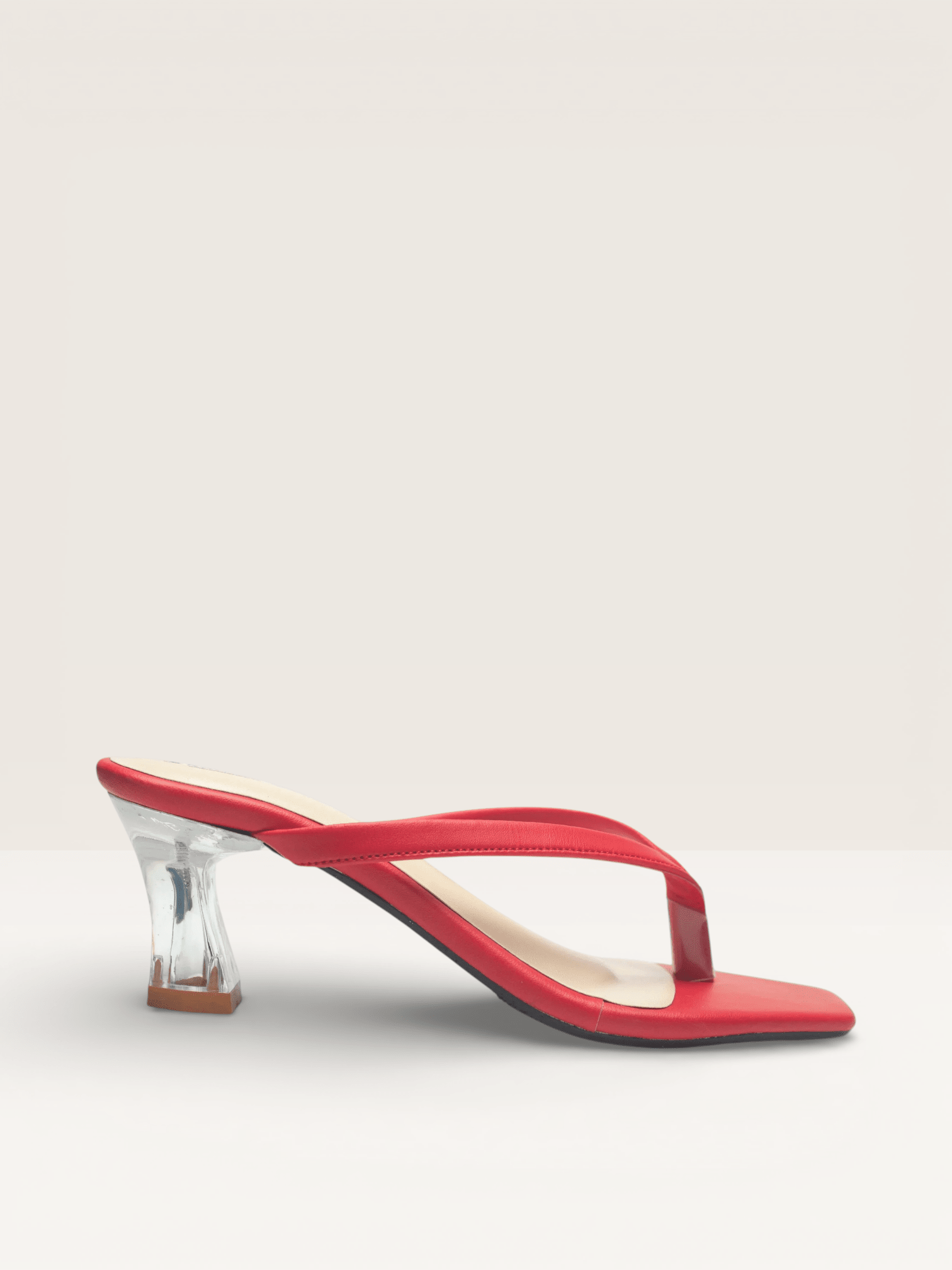 Women's Thong Sandals Transparent Block Heels | Nawabi Shoes BD - Nawabi Shoes BD