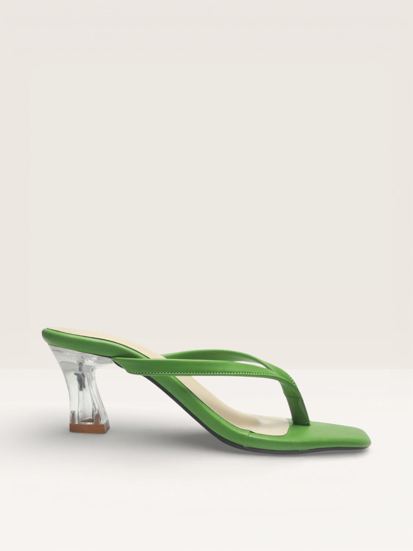 Women's Thong Sandals Transparent Block Heels | Nawabi Shoes BD - Nawabi Shoes BD