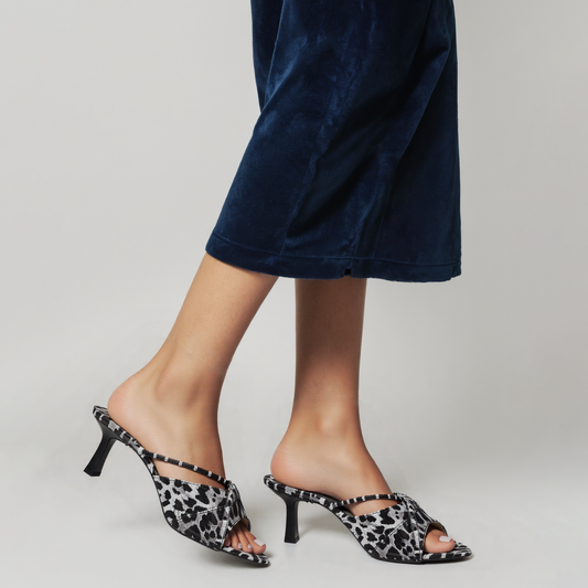Women's Leopard Print Kitten Heels for Summer" Nawabi Shoes BD